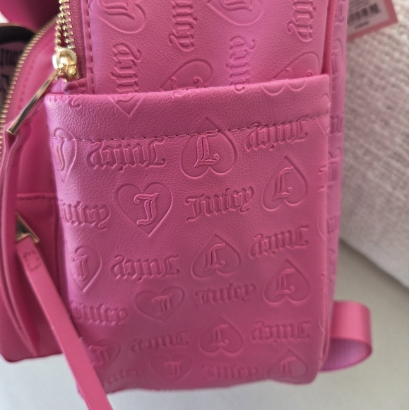 Juicy Couture Wordplay Pink Backpack Juicy Pink NWT Heart Coin Pouch Logo main image 7
